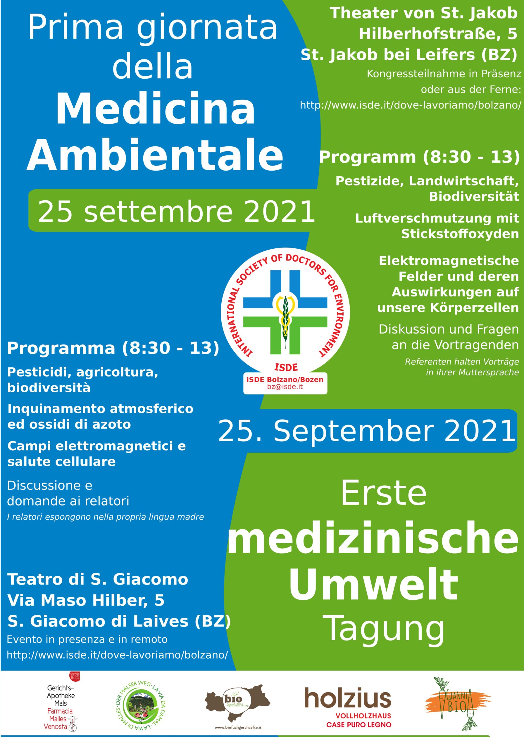 Bolzano, primo convegno della medicina ambientale: Videoregistrazione e presentazioni