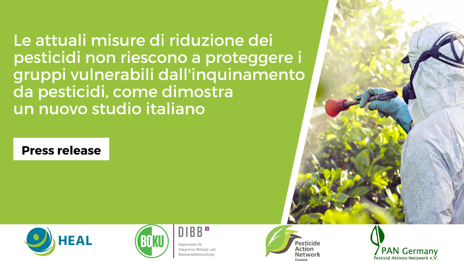 Le attuali misure di riduzione dei pesticidi non riescono a proteggere i gruppi vulnerabili dall’inquinamento da pesticidi, come dimostra un nuovo studio italiano su Bolzano e Alto Adige