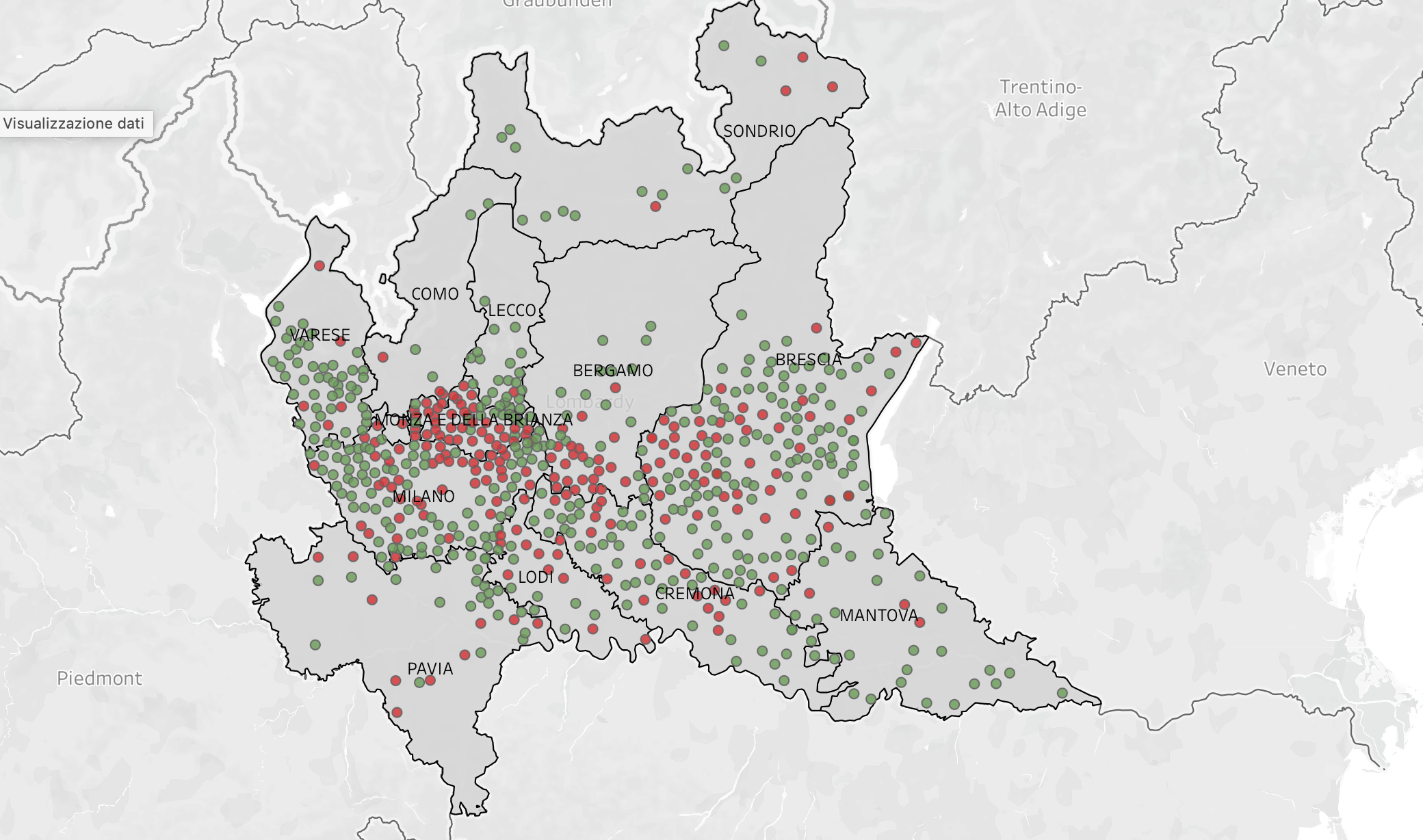 La mappa dell’inquinamento da Pfas nei Comuni lombardi