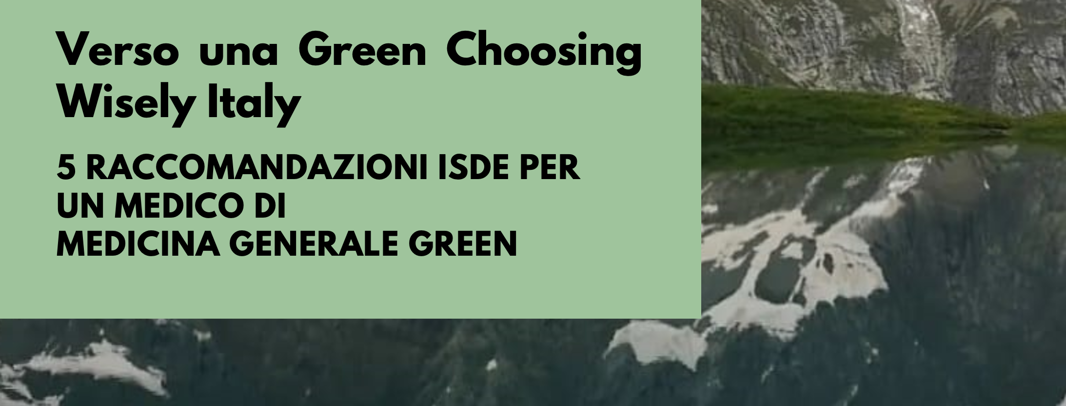 Verso una Green Choosing Wisely