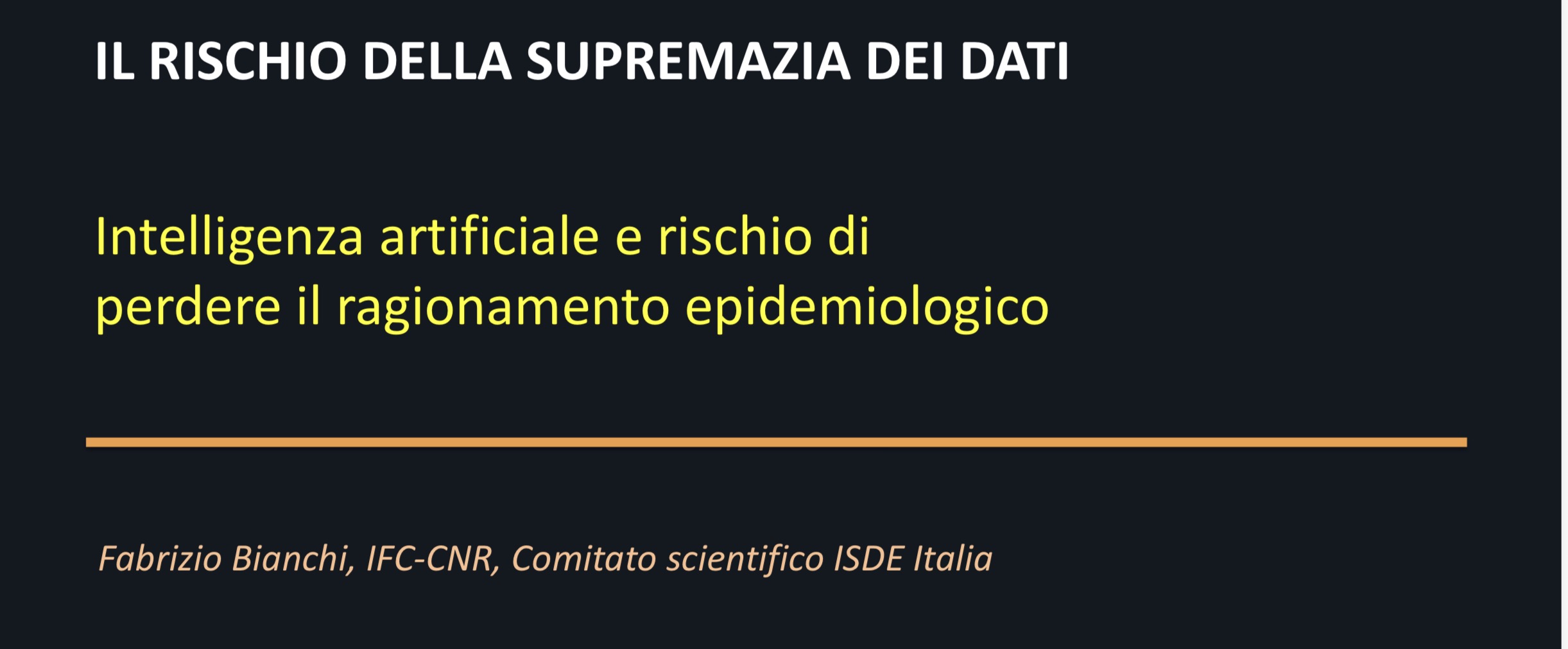 Sansepolcro, intelligenza artificiale e salute: più dati non significano più conoscenza