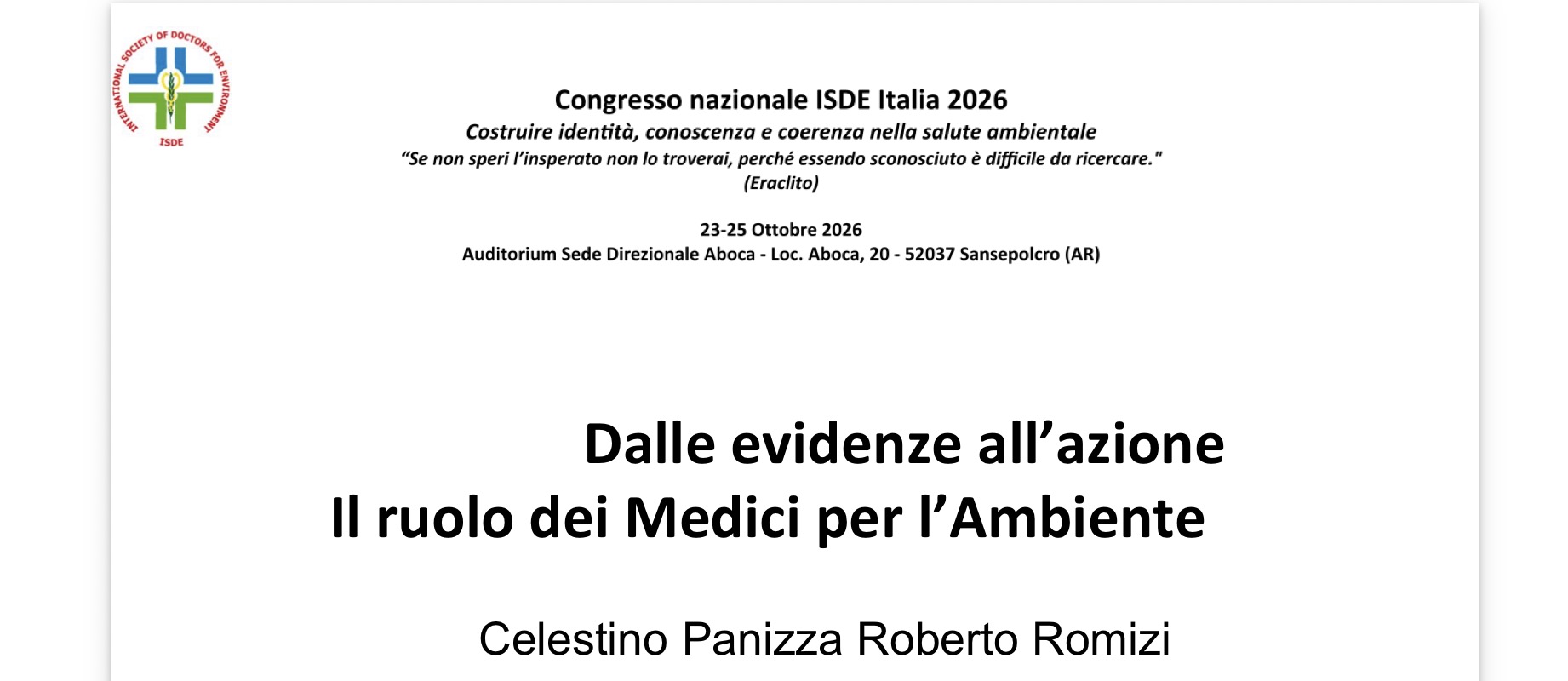 Sansepolcro, dalle evidenze all’azione: il ruolo dei Medici per l’Ambiente nelle decisioni pubbliche