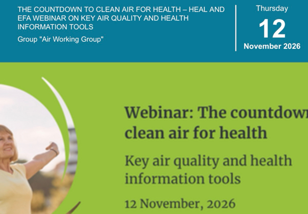 Qualità dell’aria e salute: il 12 novembre un webinar europeo su informazioni, previsioni e allerte